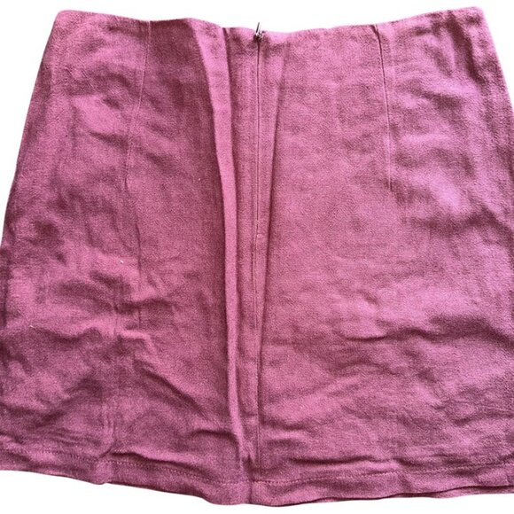 NWT Wine Red Umgee Embroidered Floral Boho Mini Skirt Size Small - Picture 3 of 3